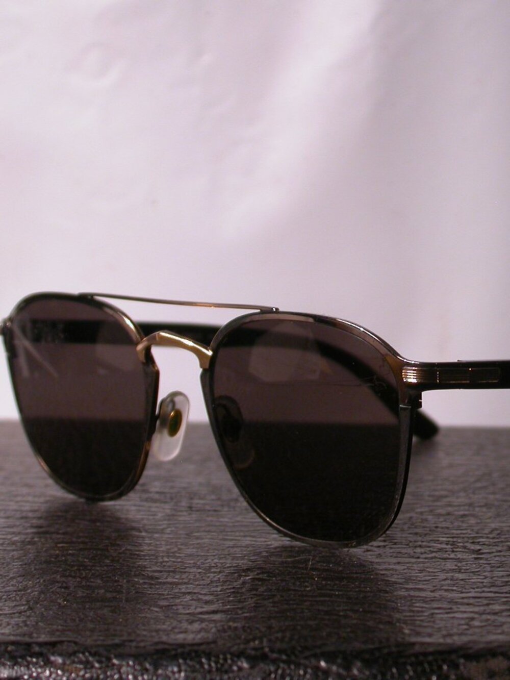 Cartier Black and Gold Bold Shield Sunglasses Made in Italy FRAME ONLY